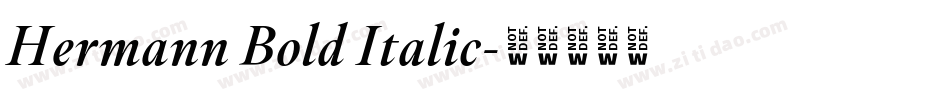 Hermann Bold Italic字体转换